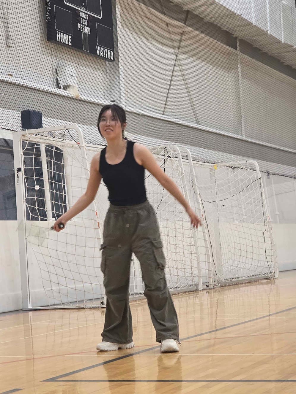 Playing badminton at UVA