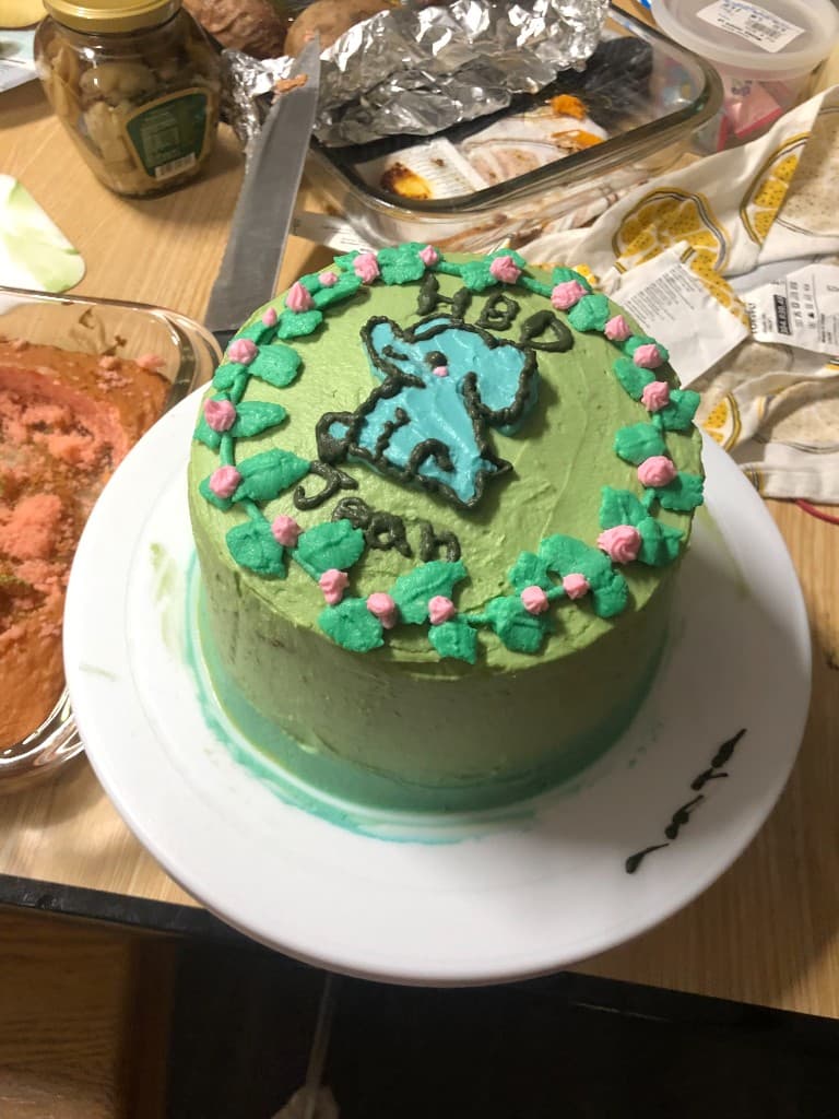 Elephant birthday cake for Jean