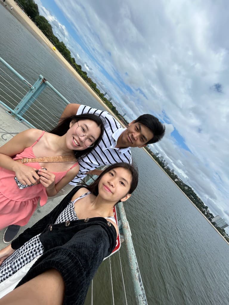first picture together at a random boston beach